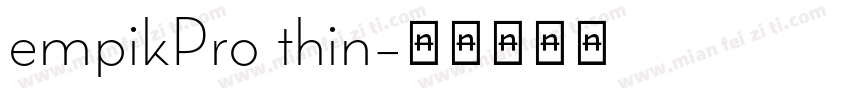 empikPro thin字体转换
